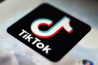 FILE - The TikTok app logo appears in Tokyo on Sept. 28, 2020. TikTok was built on wacky dance trends (remember the Floss?), but the short-video platform has grown into much, much more as millions signed on during the pandemic. So where does that leave all that dancing? Slightly and thankfully muted for the dance-craze weary. (AP Photo/Kiichiro Sato, File)