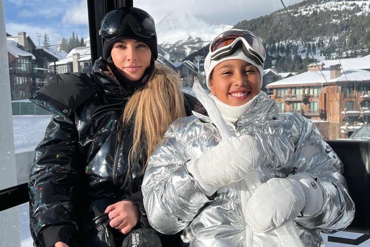 Kim Kardashian shares adorable photos from family ski vacation with all 4 children