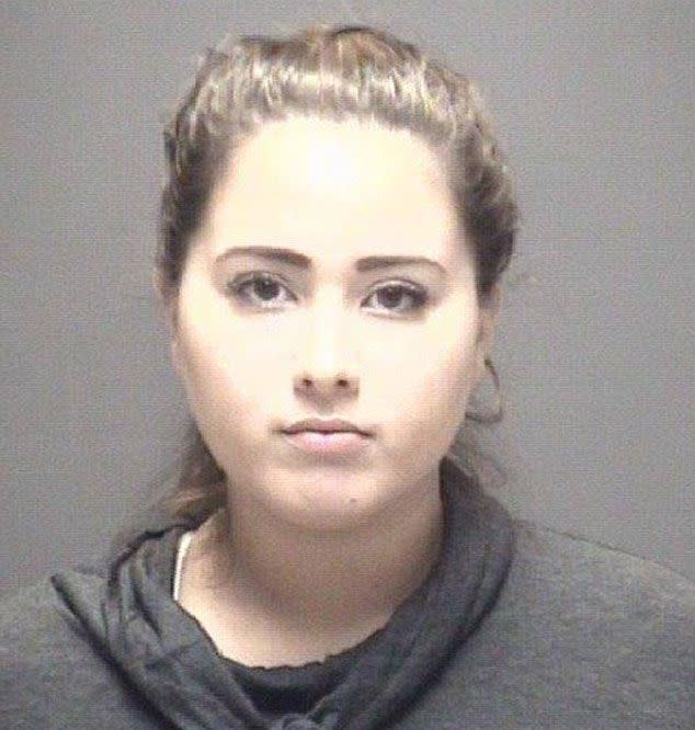 Kelsey Leigh Gutierrez was arrested on charges she had sex with a student in her car. Source: Galveston County Jail