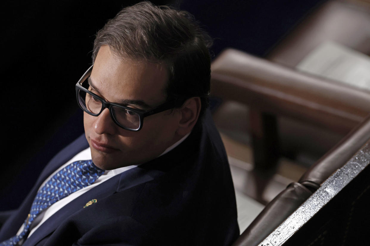 Rep. George Santos, R-N.Y., in the House Chamber on April 27, 2023. (Anna Moneymaker / Getty Images file)