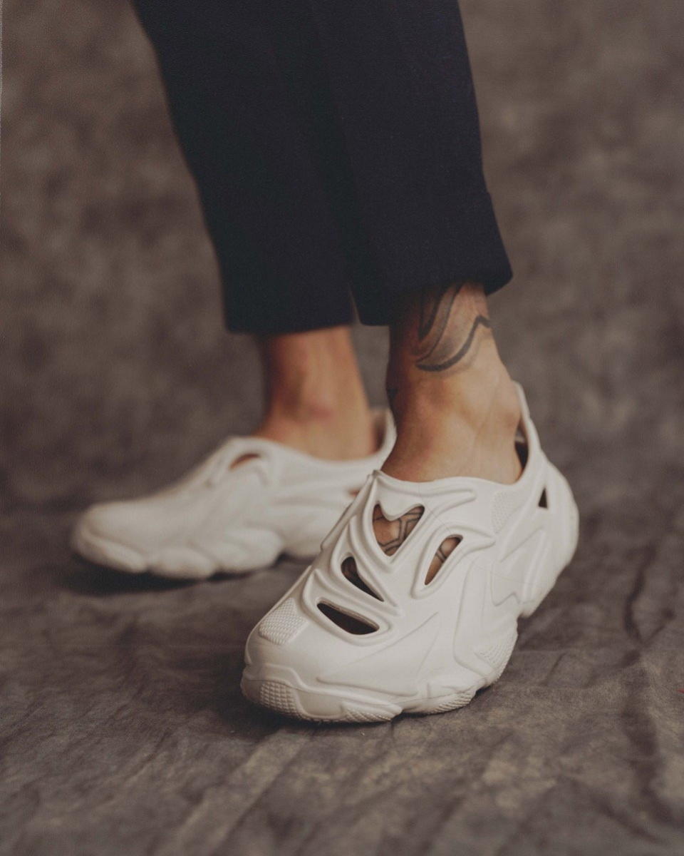 Rose in Good Faith's upcycled Plastic Soul slip-on sneakers.