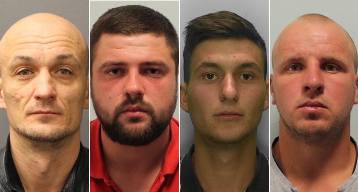 Four men have been jailed for more than 71 years for raping a woman for 90 minutes after meeting her in a nightclub. (Met Police) 