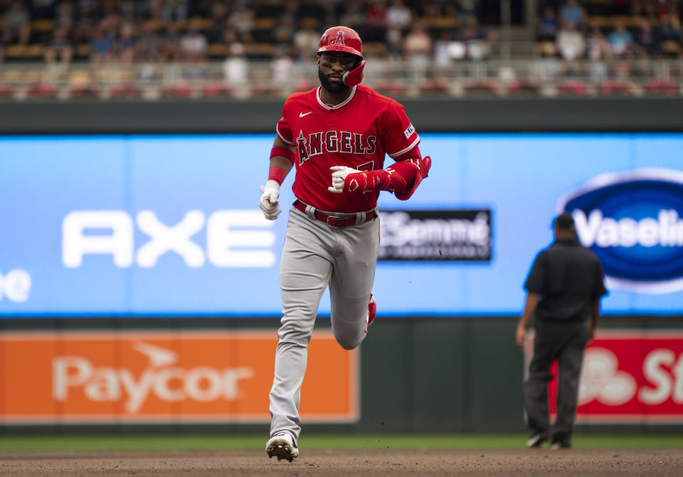 Jo Adell。（Photo by Stephen Maturen/Getty Images）