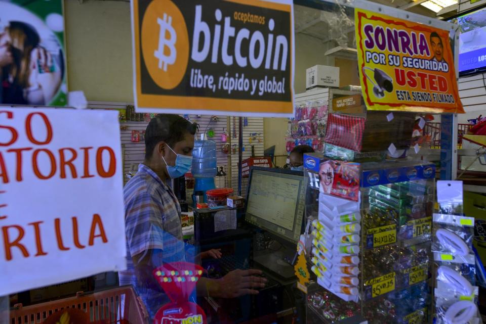 Though most citizens of the country can’t afford to gamble on crypto, the government requires all businesses to accept it.  - Credit: Alex Peña/Getty Images