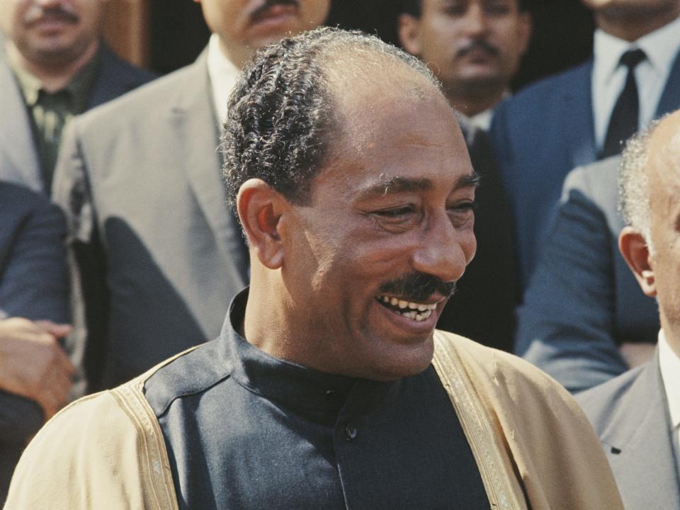 Former President of Egypt, Anwar Sadat (1918-1981) attends a function in Cairo, Egypt in October 1970.