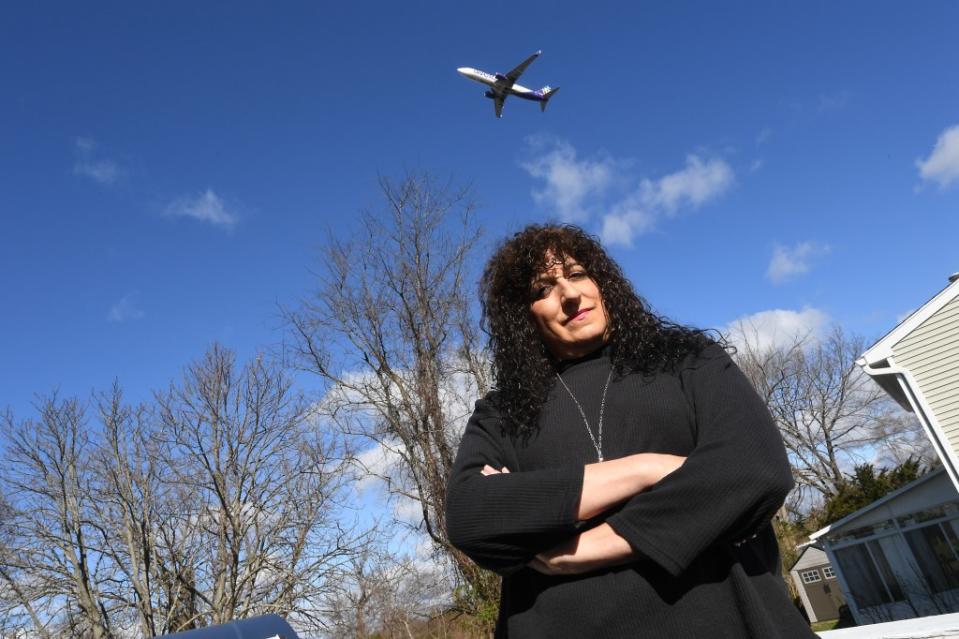 Other residents, such as Joelle Marie Innocenti, say the odors of jet fuel trigger sensitivities. “My husband and I — all we do is cough,” she said. Matthew McDermott