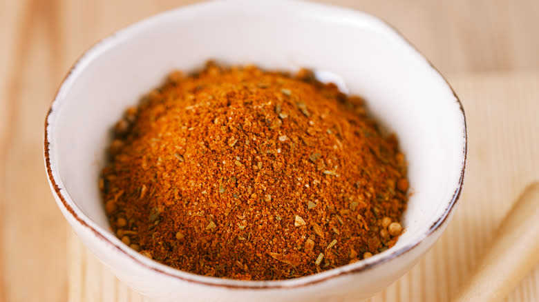 Spice rub in a bowl