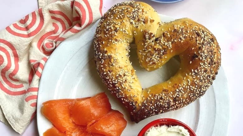 Heart bagel from Boichik