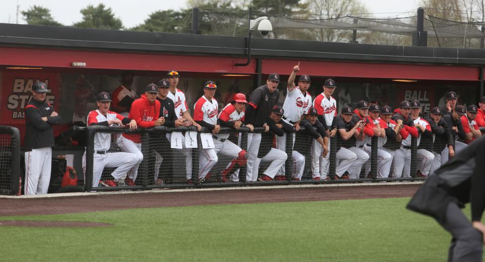 Ball State baseball plays Central Michigan at Ball Diamond at First Merchants Ballpark Complex Friday, April 29, 2022.