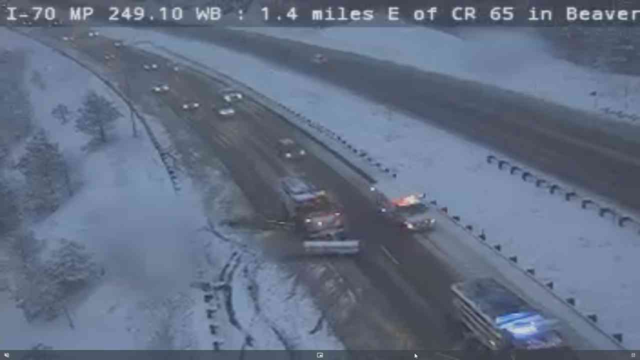 Part of the road was reopened just after 7, but the safety closure was still in place. Here is what conditions look like in the closed area before plows came through, allowing traffic to follow. (Colorado Department of Transportation)