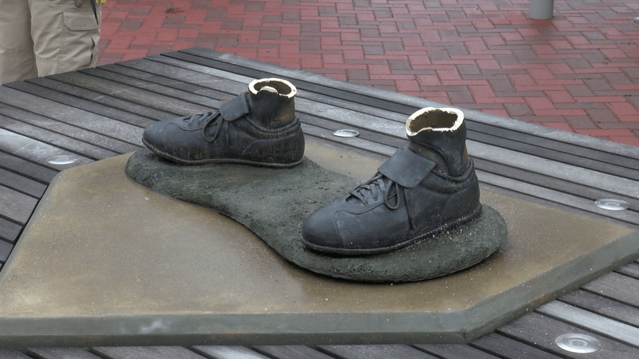 Jackie Robinson statue on Jan. 25, 2024 (KSN Photo)