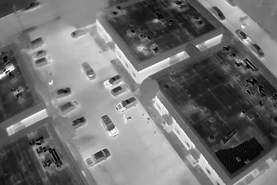 A view from a Springfield police drone's night vision during one of its recent assignments.