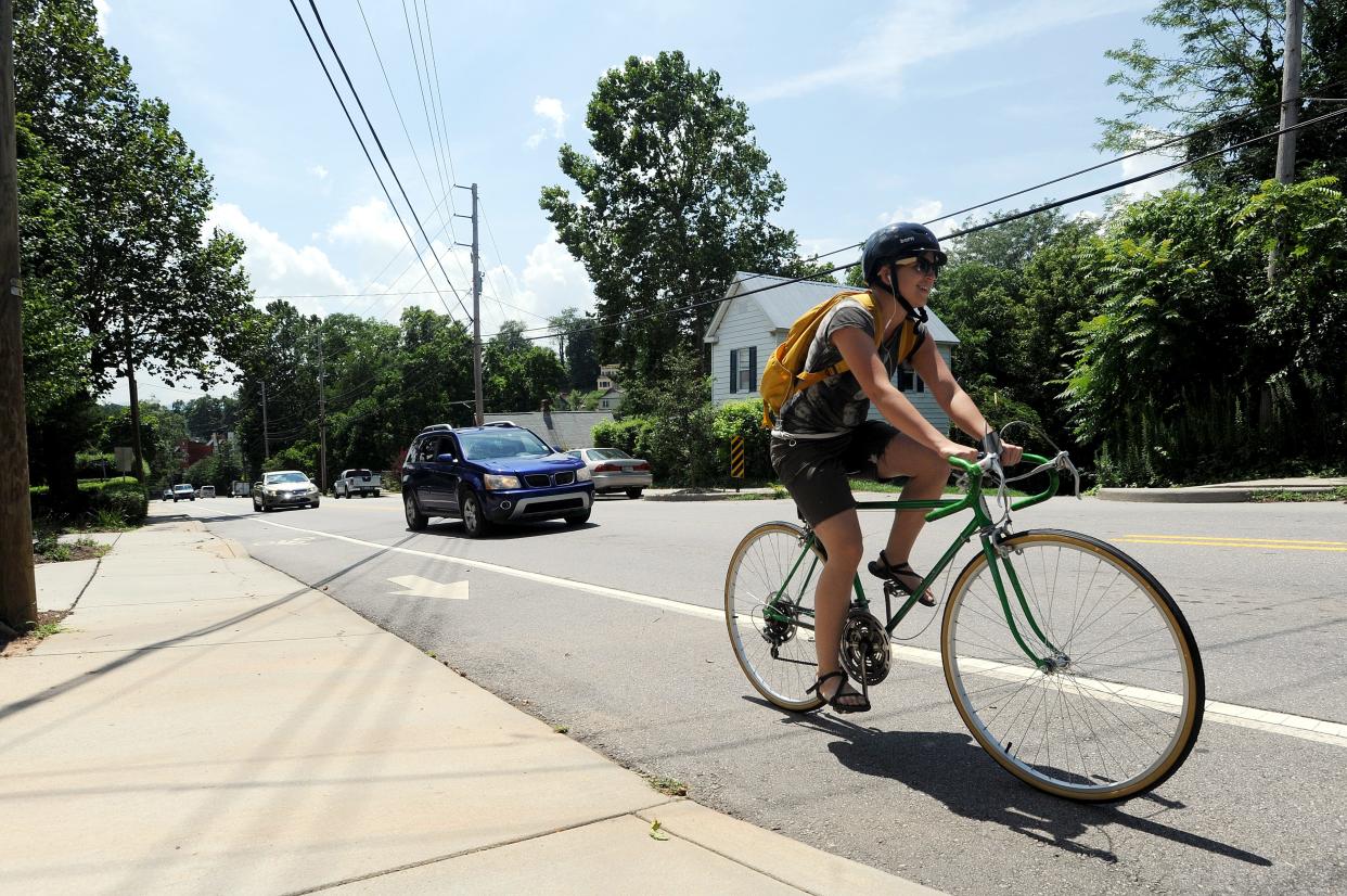 It is illegal for motorcycles to use a designated bike lane.