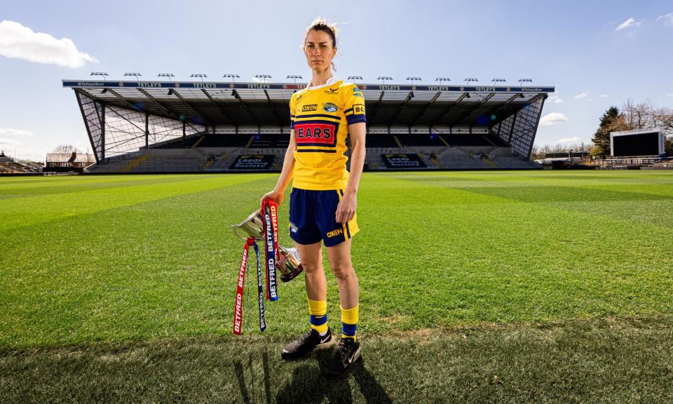 <span>Courtney Winfield-Hill during her time captaining Leeds Rhinos.</span><span>Photograph: Alex Whitehead/SWpix.com/Shutterstock</span>