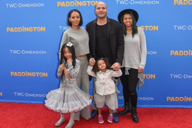 Stephen and Mel have five-year-old Madison (centre) together.