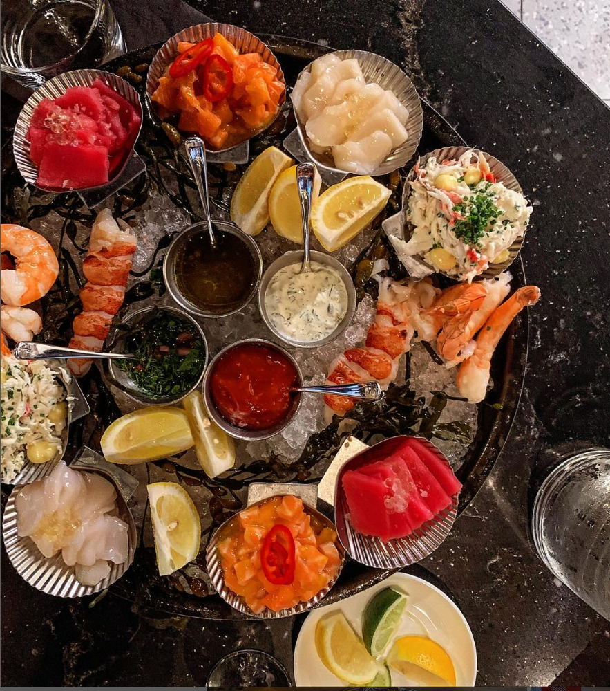 The seafood platter at Alara, in Madisonville