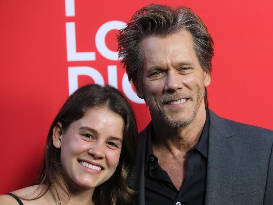 Sosie Bacon with Kevin Bacon