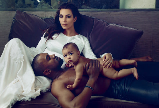 That time she peed on her dad, Kanye West, during a VOGUE photoshoot - and got away with it.