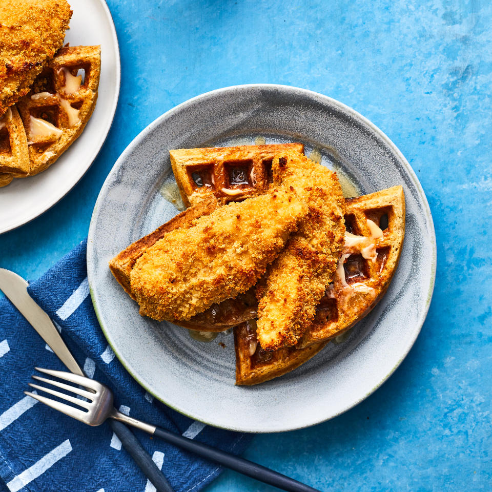 Wild Rice Waffles with Chicken Tenders