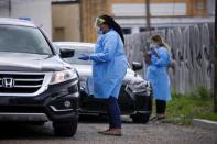 Drive-through testing facility for the coronavirus disease (COVID-19) in New Orleans