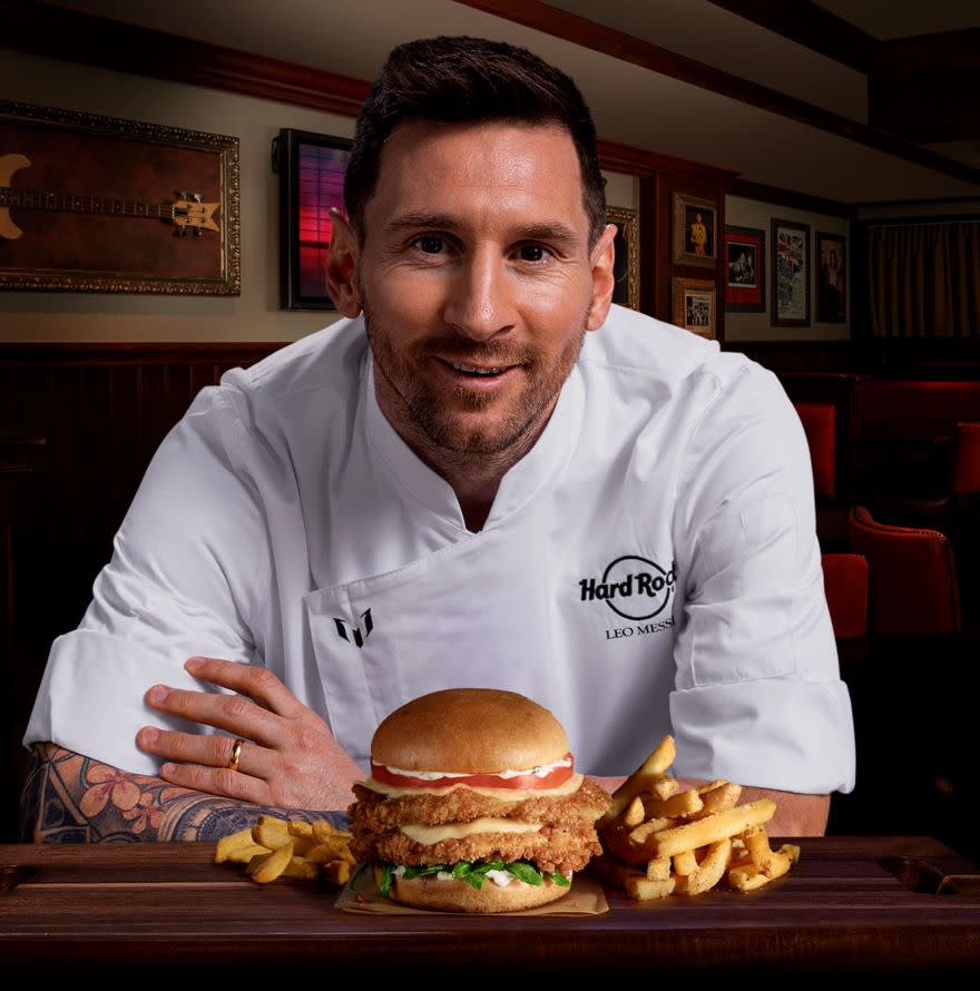 Leo Messi presentó su propia hamburguesa