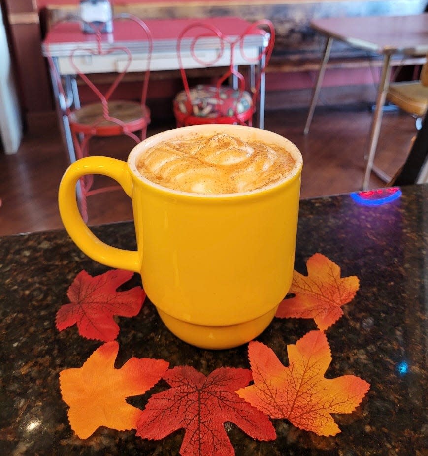 Vintage Grounds in Muskego features a pumpkin pie latte on its fall menu.