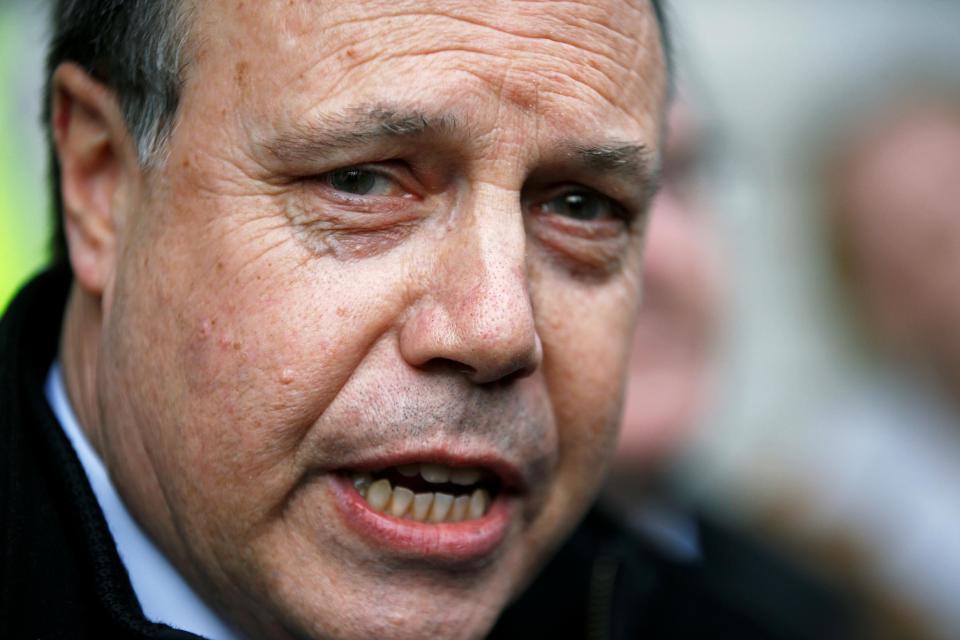 Nigel Dodds has hit out at Mrs May's actions in Brussels (REUTERS)