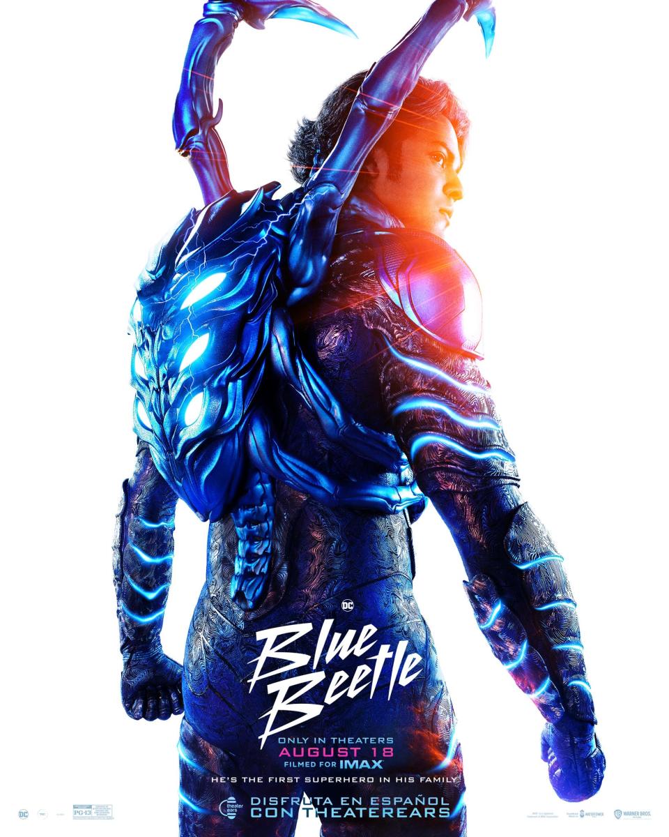 The Latin superhero movie, "Blue Beetle" opens Aug. 18 in major theaters.