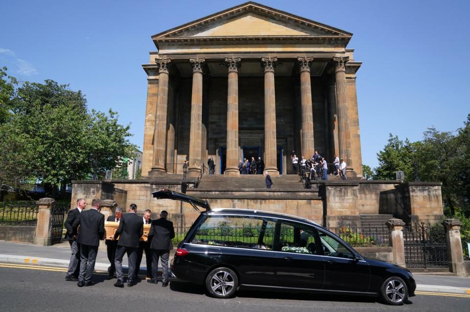 The service took place at Wellington Church in Glasgow (Andrew Milligan/PA) (PA Wire)