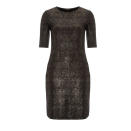 <b>Top 50 Christmas party dresses:</b> Metallic dress, £14 <a href="http://direct.asda.com/george/womens/dresses/metallic-ponte-dress/G004076861,default,pd.html" rel="nofollow noopener" target="_blank" data-ylk="slk:George at Asda.;elm:context_link;itc:0;sec:content-canvas" class="link ">George at Asda.</a>