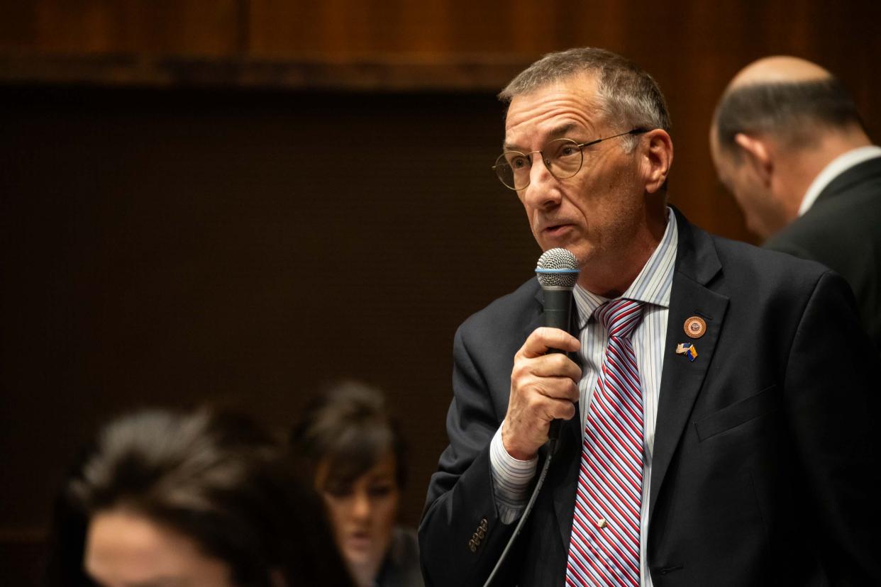 Rep. Laurin Hendrix on the House floor inside the House of Representatives in Phoenix on Jan. 24, 2024.