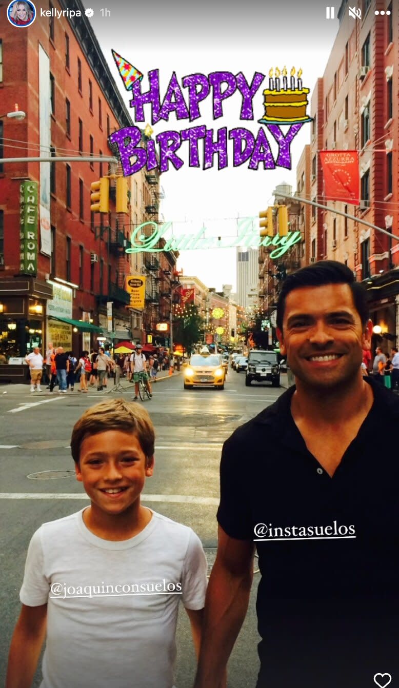 Kelly Ripa's son Joaquin birthday