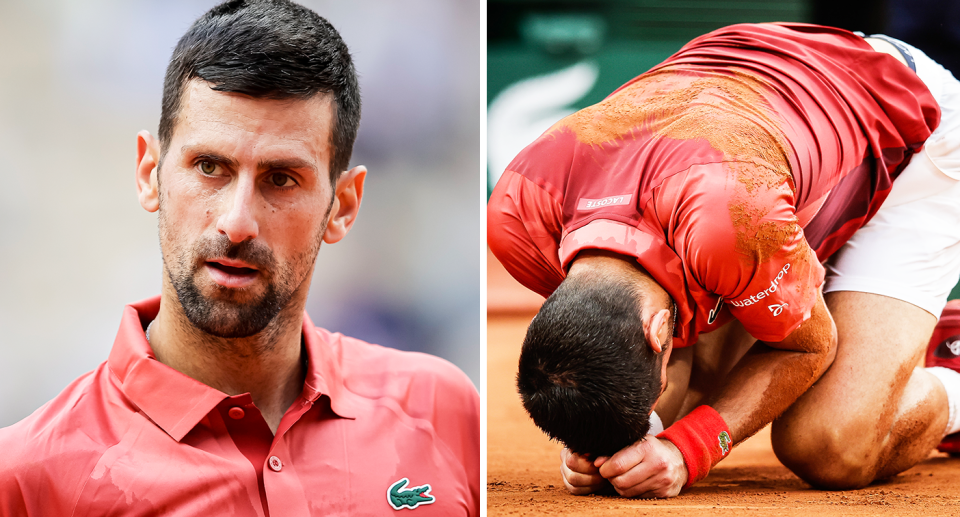 There is growing concern Novak Djokovic's knee injury could spell the end to his illustrious tennis career. Image: AAP
