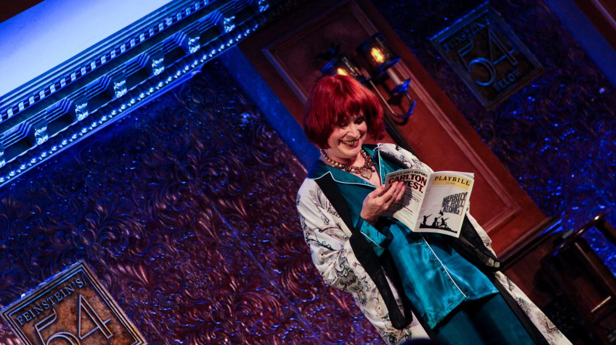Ann Morrison on stage at 54 Below during a recent performance of “Ann Morrison: Merrily From Center Stage,” which she will perform at the Players Centre in Sarasota.