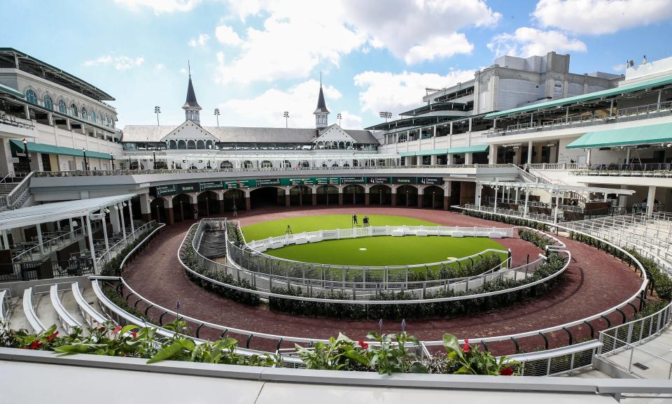 A look at the completed $200 million paddock at Churchill Downs ahead of Kentucky Derby 150. Wednesday, April 24, 2024