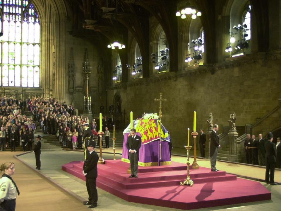 The Vigil of the Princes at Queen Elizabeth, The Queen Mother's funeral.