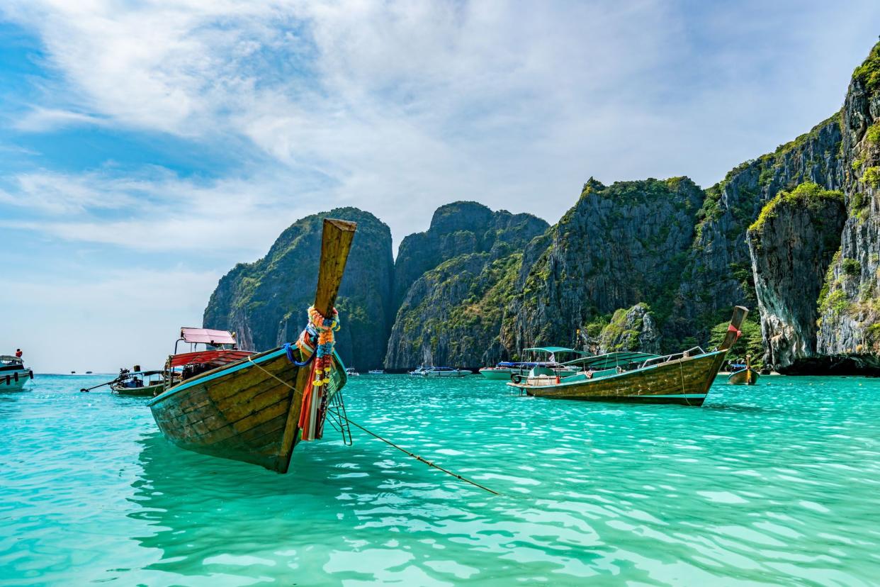 long tail boats in phuket, thailand