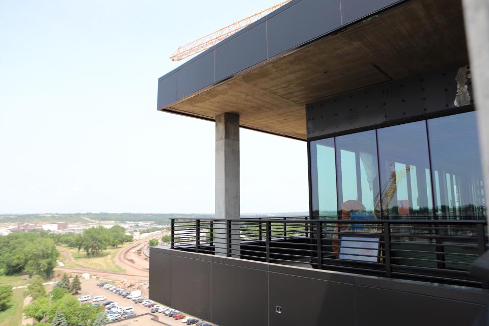 A 10th floor condo at the Cherapa Bancorp building as seen from the balcony on Thursday, June 15, in downtown Sioux Falls.