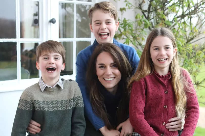 The image of Kate and her children that caused such controversy ( Image: PA) -Credit:PA