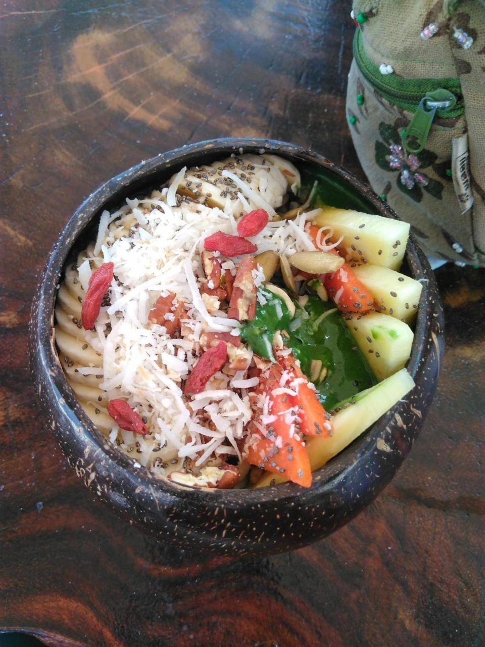 A smoothie bowl from one of Tulum’s cheap and cheerful (yes, really) cafes (Liz Dodd)