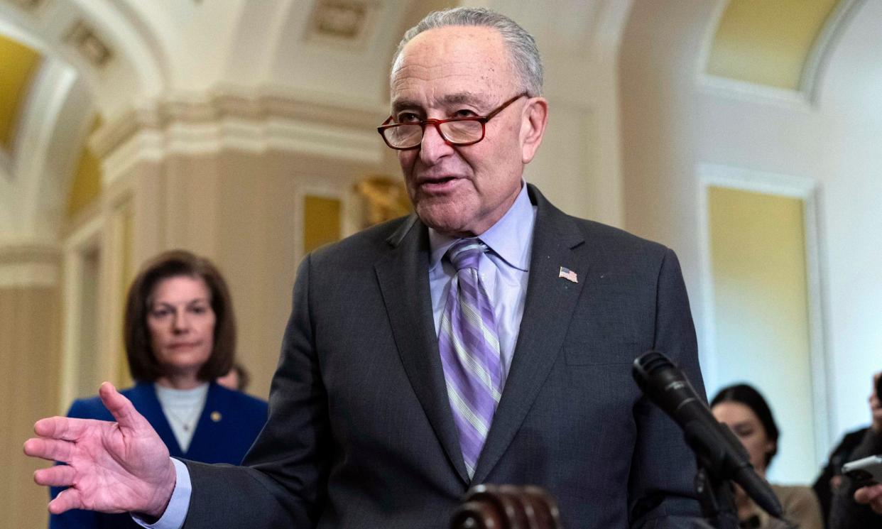 <span>Senate majority leader Chuck Schumer at the US Capitol in Washington on 6 February 2024.</span><span>Photograph: José Luis Maga?a/AP</span>