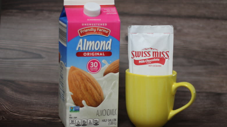 Almond milk with Swiss Miss
