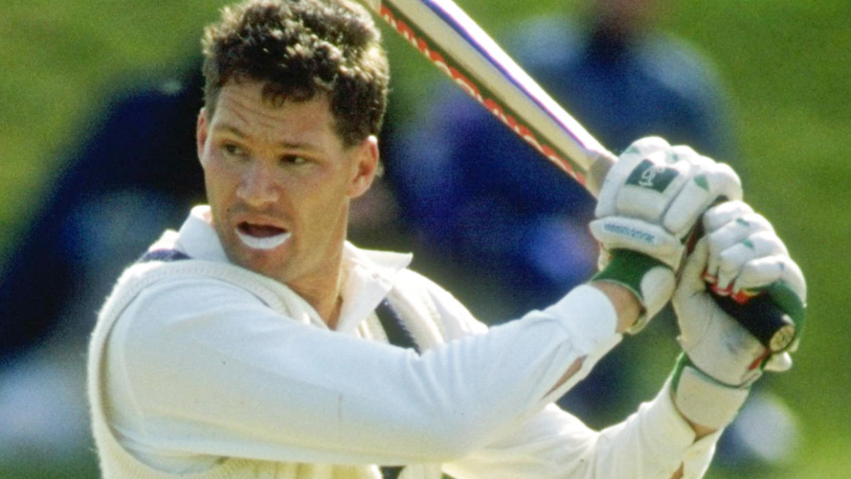 Dean Jones is pictured batting in 1992.