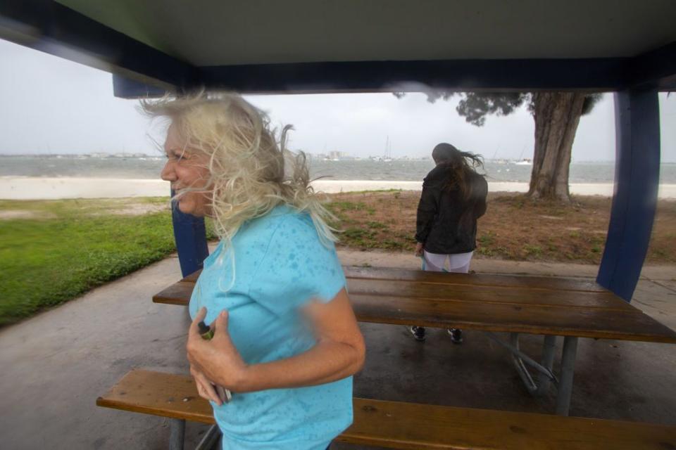 Residents brace for strong winds in St Petersburg as Hurricane Idalia churns in the Gulf of Mexico.