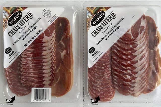 <p>CDC</p> A photo of the “Busseto Foods Charcuterie Sampler Prosciutto, Sweet Soppressata, and Dry Coppa” that was recalled.