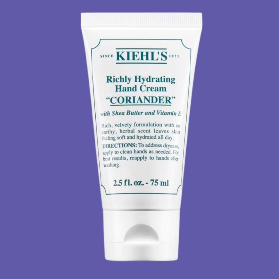 This hand cream from Kiehl's is Richards' go-to. Packed inside the velvet-textured and fast absorbing formula are conditioning shea butter and vitamin E, a restorative antioxidant known to help neutralize skin damaging free radicals.You can buy the hydrating hand cream from Kiehl's for $18. 