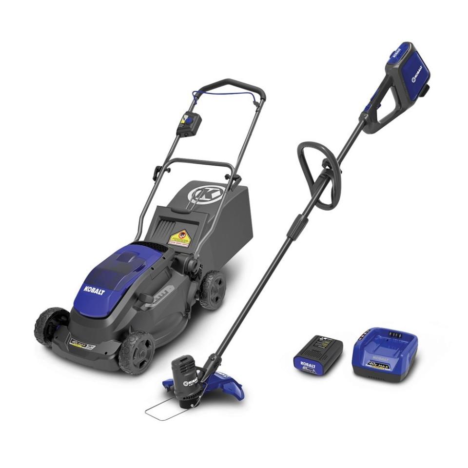 Kobalt 40-Volt MAX* Lithium-Ion Cordless Lawn Mower and String Trimmer Combo Kit 