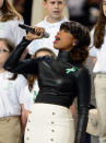 A group of 26 students from the Sandy Hook Elementary School in Newtown, Connecticut perform America the Beautiful with singer Jennifer Hudson during the Pepsi Super Bowl XLVII Pregame Show at Mercedes-Benz Superdome on February 3, 2013 in New Orleans, Louisiana. (Photo by Kevin Mazur/WireImage)