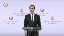 White House senior adviser Jared Kushner gives a speech at the opening of the "Peace to Prosperity" conference in Manama