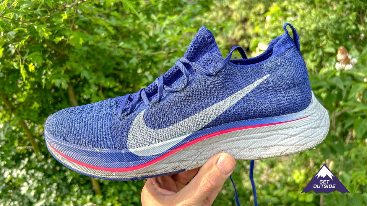  Person holding the Nike Vaporfly 4%. 